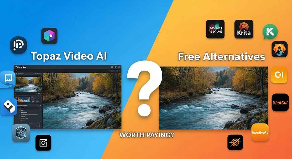 topaz video ai vs free alternatives and whether it is worth paying for video enhancement