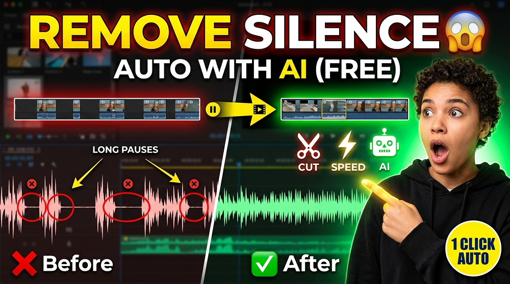 how to remove pauses and silence from videos automatically using free ai tools