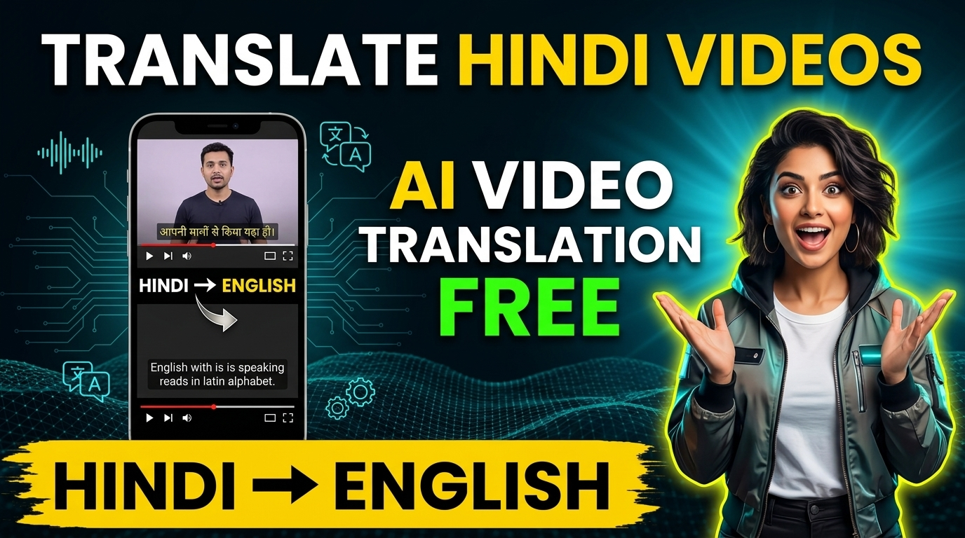 how to translate hindi videos to english using free ai video translation tools