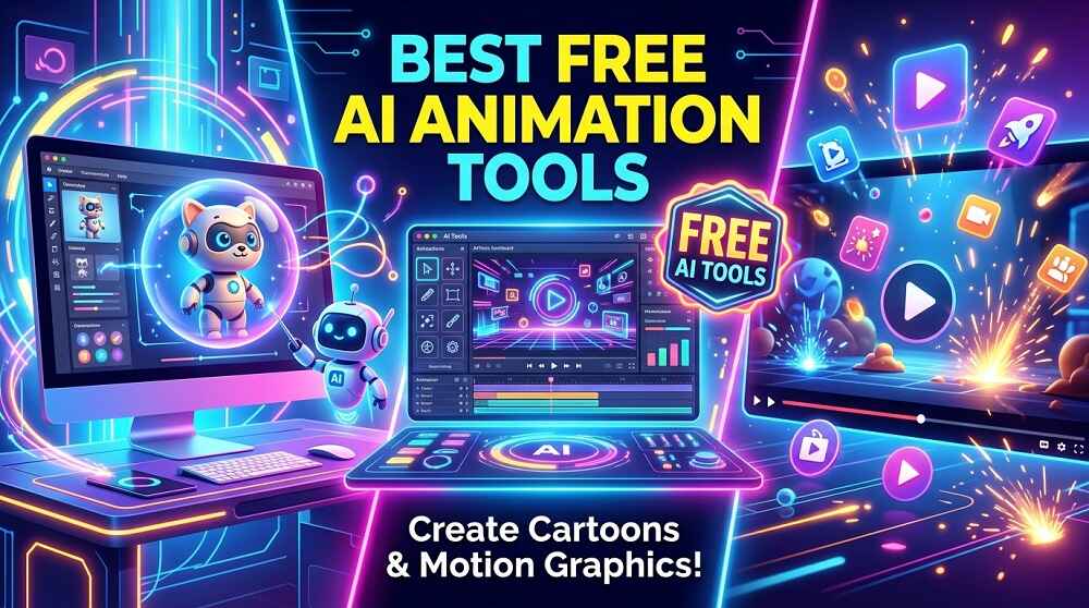 best free ai animated video makers to create cartoons and motion graphics online
