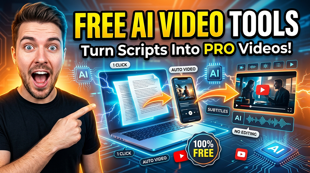 best free ai script to video generators that turn your writing into professional videos