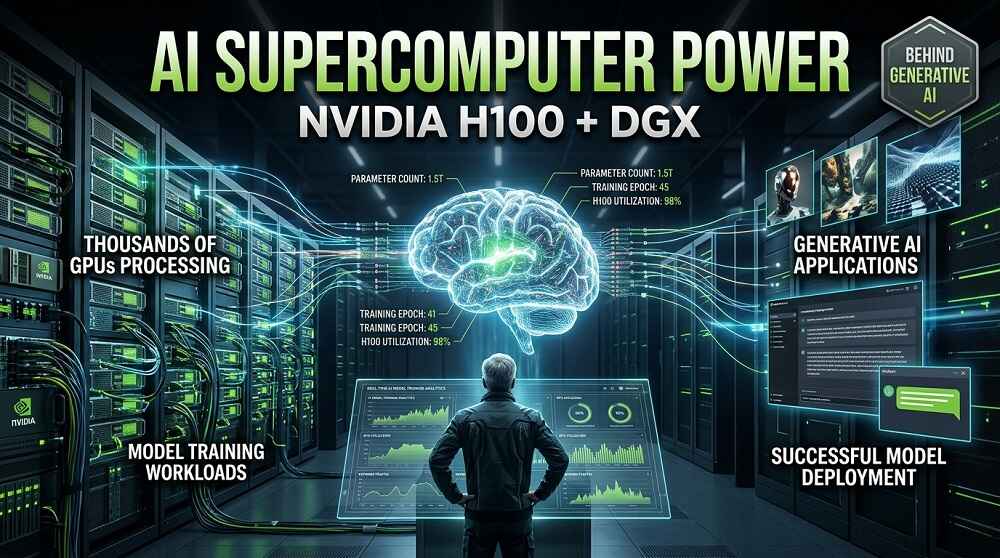 the raw power behind the scenes of generative ai using nvidia h100 and nvidia dgx supercomputers